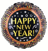 Folieballon Happy New Year Stippen (45cm)