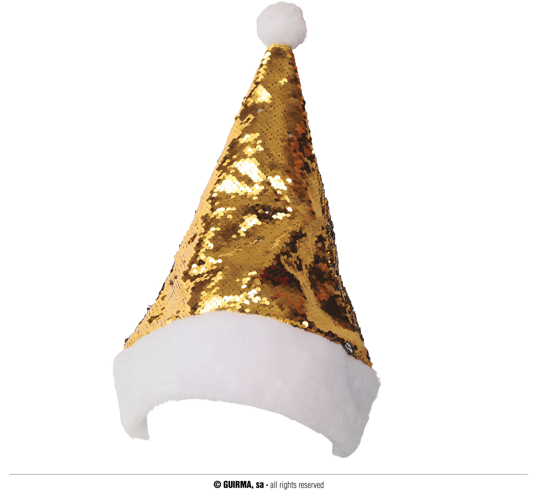 Kerstmuts Pailletten Goud/Zilver afbeelding