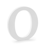 Houten letter O Wit (17x20cm)