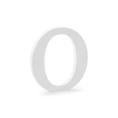 Houten letter O Wit (17x20cm)