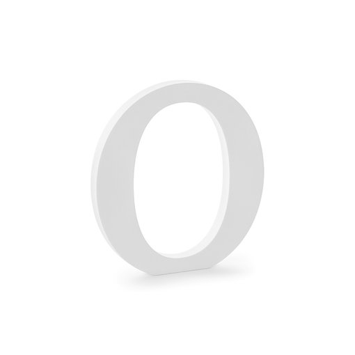 Houten letter O Wit (17x20cm)