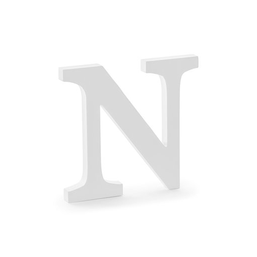 Houten letter N Wit (17x20cm)