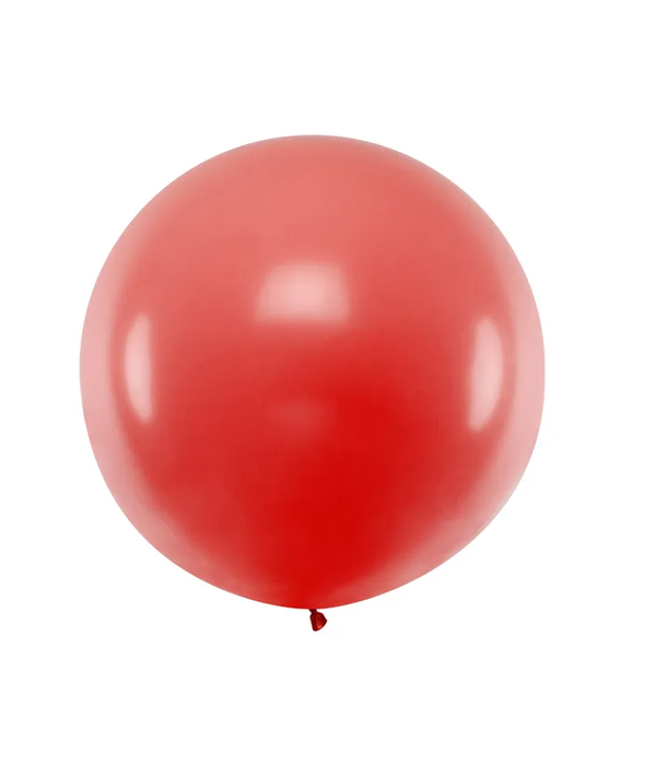 Mega Ballon Pastel Rood 100cm