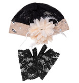 Charleston Gatsby Set Zwart/Beige