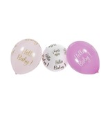 Hello Baby Geboorte Ballonnen Set Roze (6st)