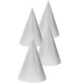 Zilverkleurige Glitter Feesthoedjes