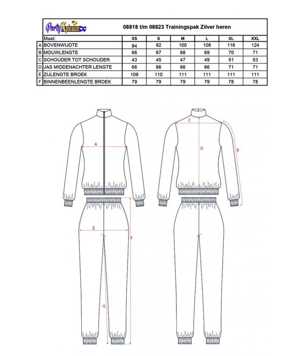 Trainingspak Zilver Heren Jeffrey
