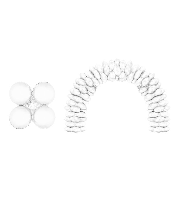 Folieballonnen Ballonnenboog Wit Rond (10st)