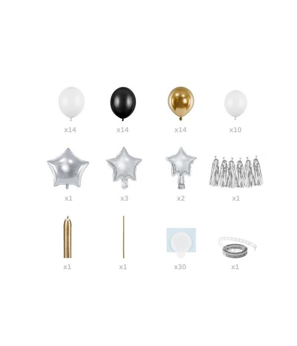 Ballonnenboog Sterren Mix (167x135cm)