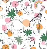 Rol Inpakpapier Regenboog Jungle