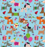 Rol Inpakpapier Happy Birthday Dogs