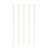 Papieren Ballonstokjes Met Houder Wit (10st)
