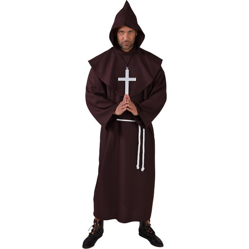Pater kostuum luxe bruin
