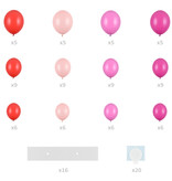 Ballon Decoratie Set Met Hart Frame Roze/Rood