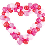 Ballon Decoratie Set Met Hart Frame Roze/Rood