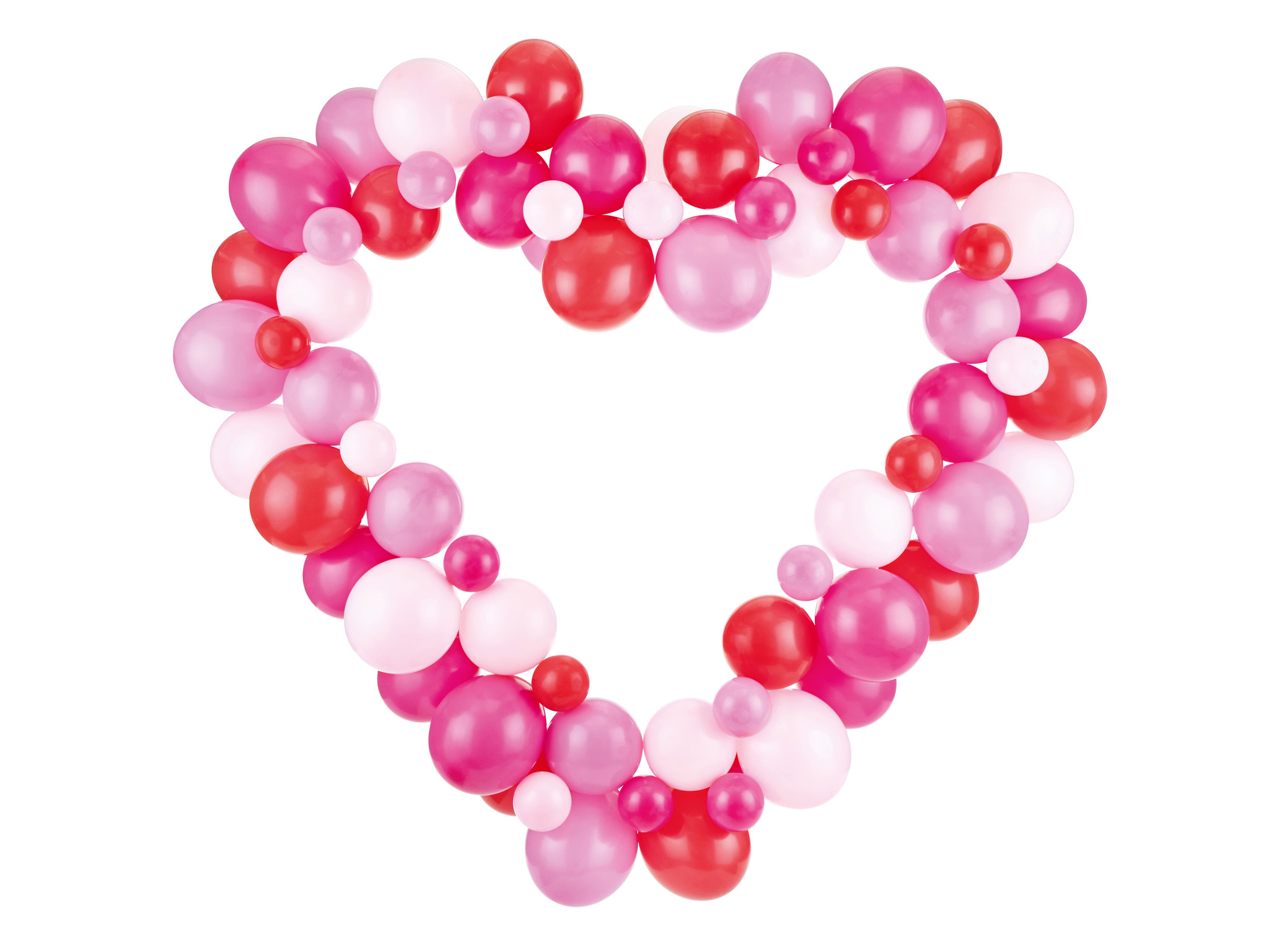 Ballon Decoratie Set Met Hart Frame Roze/Rood afbeelding
