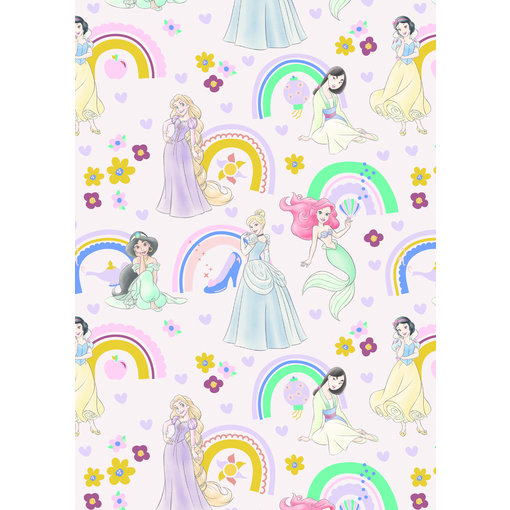 Rol Cadeaupapier Prinsessen Disney roze