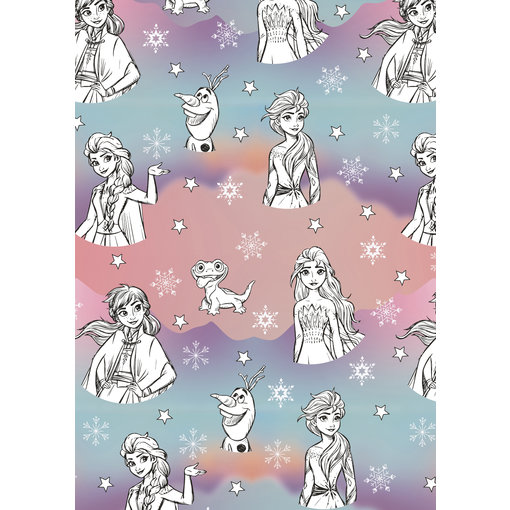Rol Cadeaupapier Frozen getekend