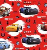 Rol Cadeaupapier Rood Cars