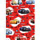 Rol Cadeaupapier Rood Cars