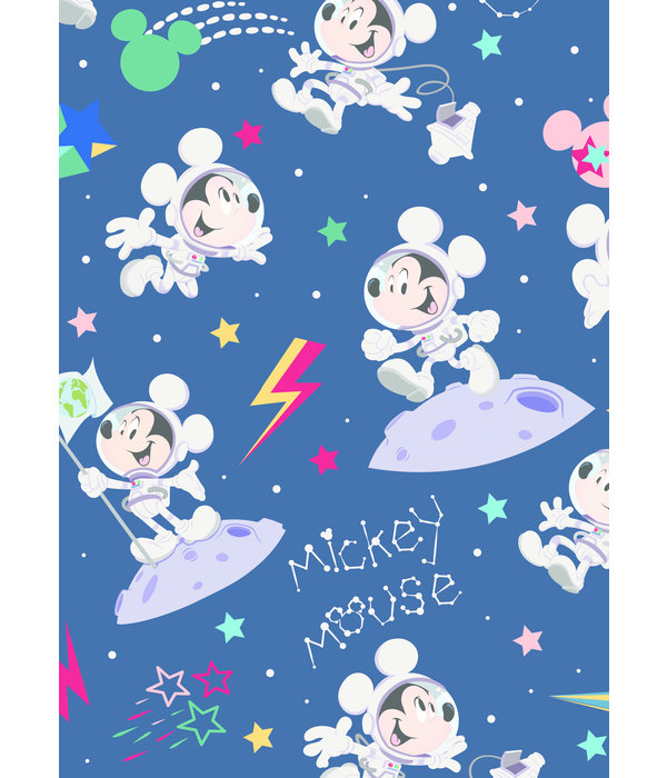Rol Cadeaupapier Mickey Mouse blauw