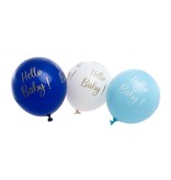 Hello Baby Geboorte Ballonnen Set Blauw  (6st)