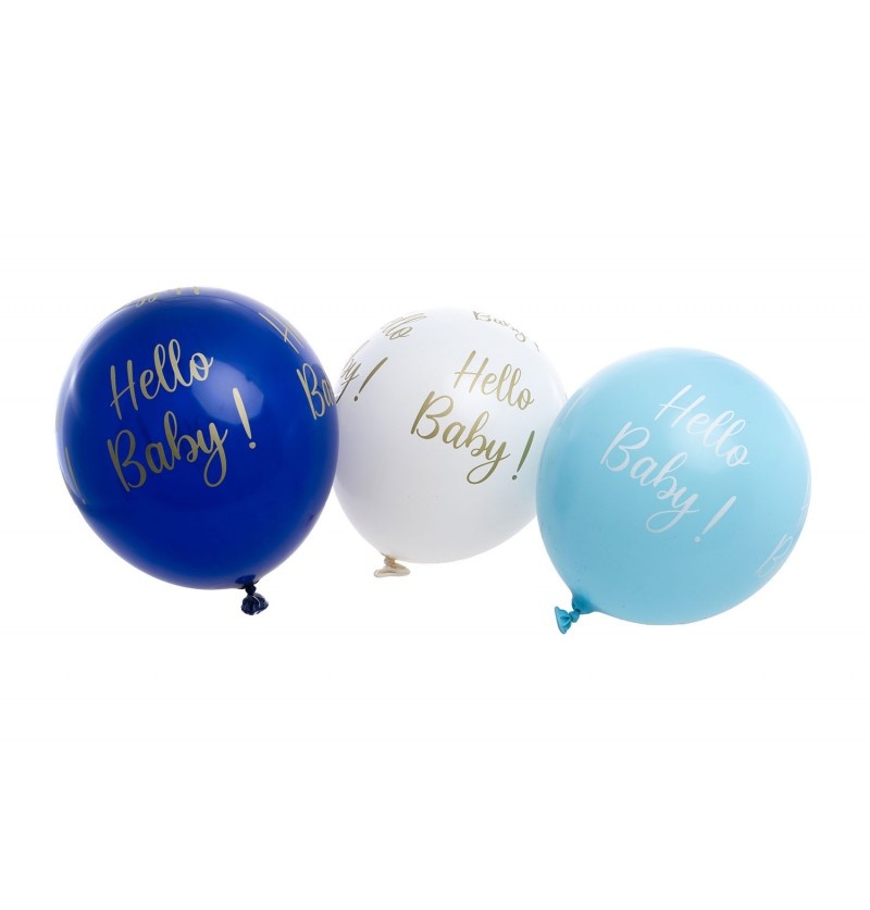 Soepel map kan niet zien Hello Baby Geboorte Ballonnen Set Blauw (6st) - Feestbazaar.nl