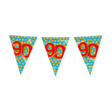 Happy Verjaardag Vlaggenlijn 90 Jaar (10m)
