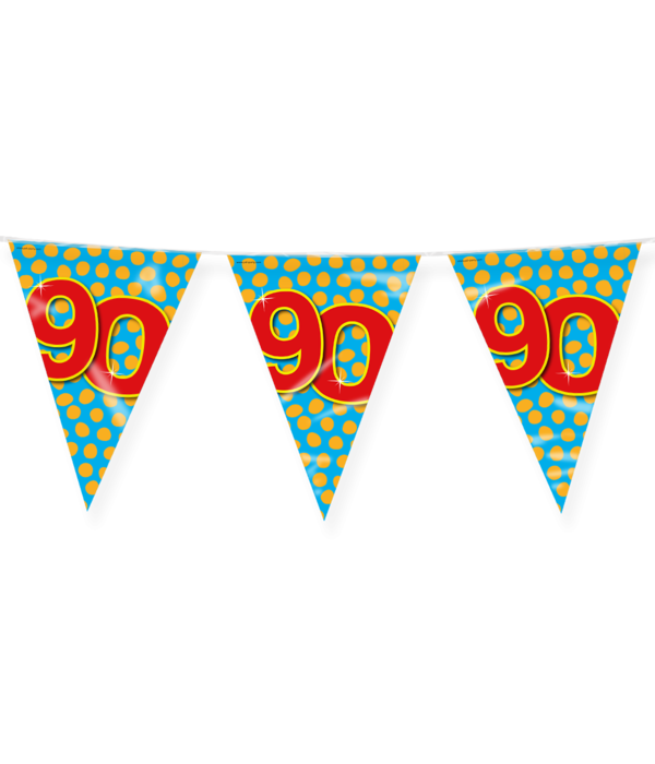 Happy Verjaardag Vlaggenlijn 90 Jaar (10m)