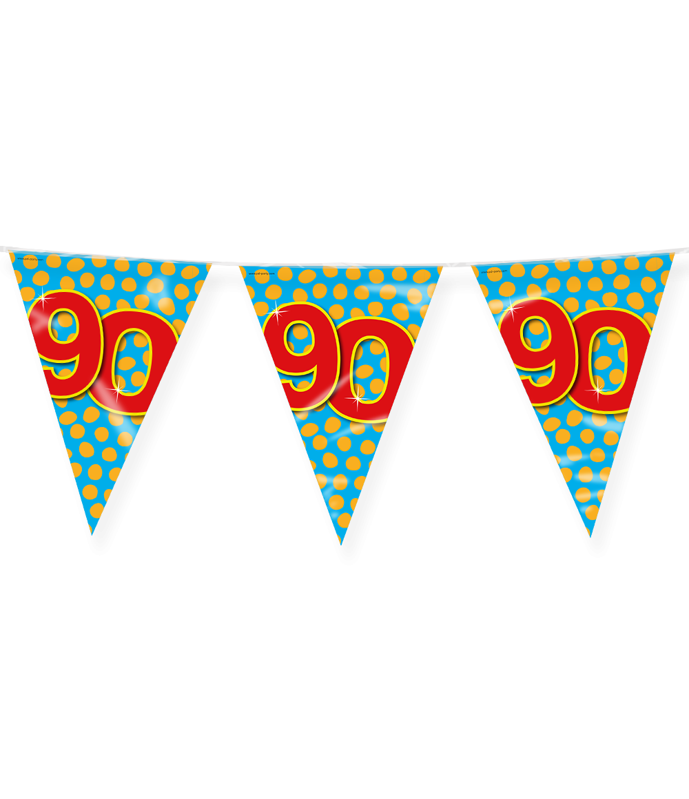 Happy Verjaardag Vlaggenlijn 90 Jaar (10m) afbeelding