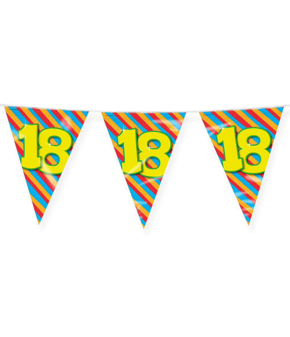 Happy Verjaardag Vlaggenlijn 18 Jaar (10m) afbeelding