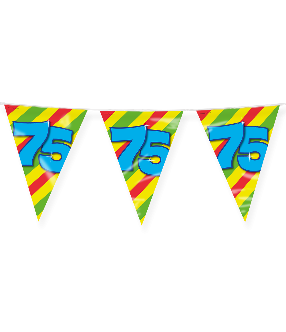 Happy Verjaardag Vlaggenlijn 75 Jaar (10m)