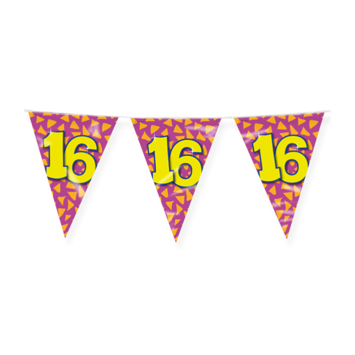 Happy Verjaardag Vlaggenlijn 16 jaar (10m)