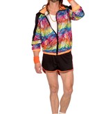 Trainingspak Dierenprint Regenboog Kort Man