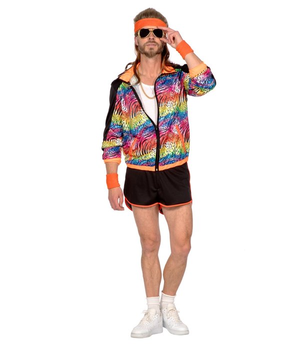 Trainingspak Dierenprint Regenboog Kort Man