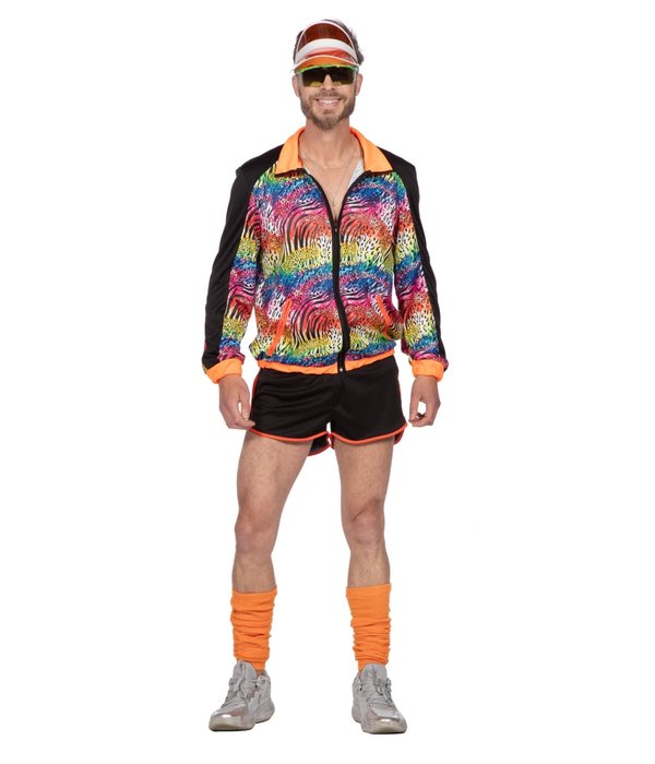 Trainingspak Dierenprint Regenboog Kort Man