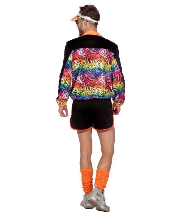 Trainingspak Dierenprint Regenboog Kort Man