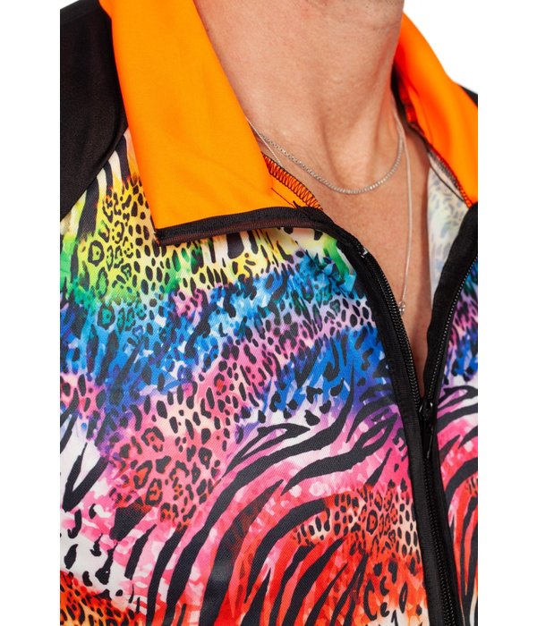 Trainingspak Dierenprint Regenboog Kort Man