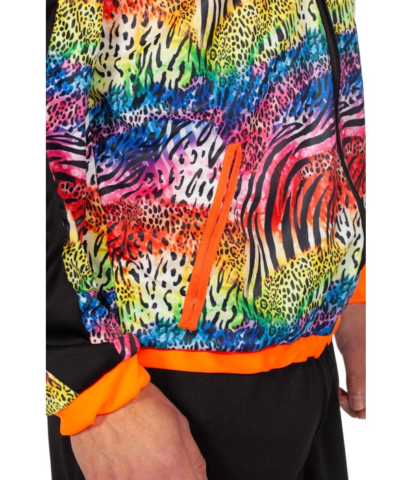 Trainingspak Dierenprint Regenboog Kort Man