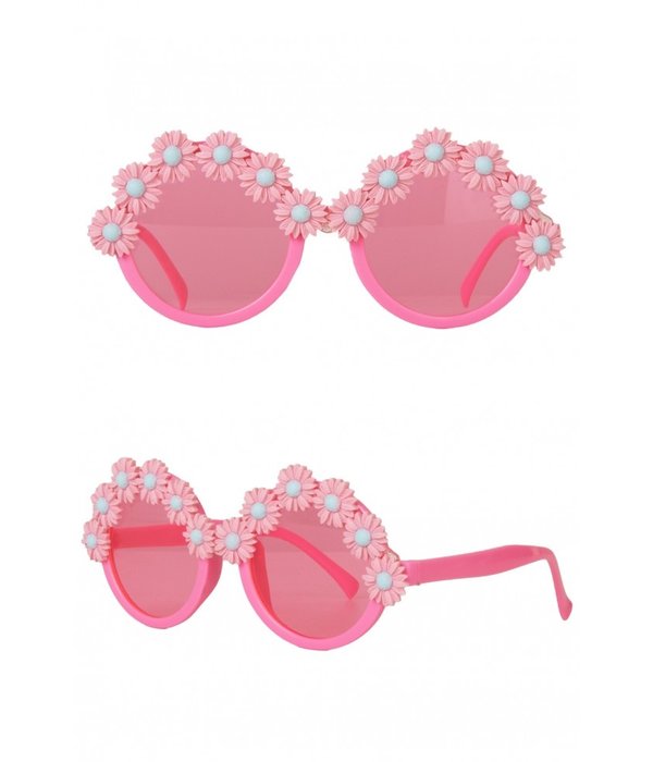 Roze Zonnebril Bloemen Volwassenen