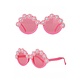 Roze Zonnebril Bloemen Volwassenen