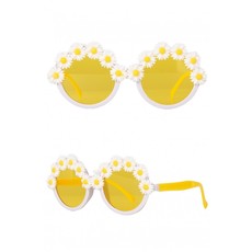 Zonnebril Madeliefjes Wit/Geel Volwassenen