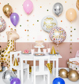 Folieballon Happy Birthday Goud/Wit (45cm)