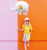 Folieballon Olifant Wit/Goud (83x58cm)