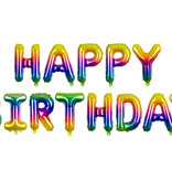 Happy Birthday Ballonnen Set Regenboog