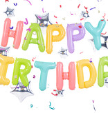 Happy Birthday Ballonnen Set Pastel