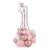 Ballonboeket Set Cijfer 1 Roze