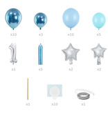 Ballonboeket Set Cijfer 1 Blauw