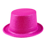 Glitter Hoed Neon Roze Volwassenen