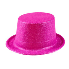 Glitter Hoed Neon Roze Volwassenen